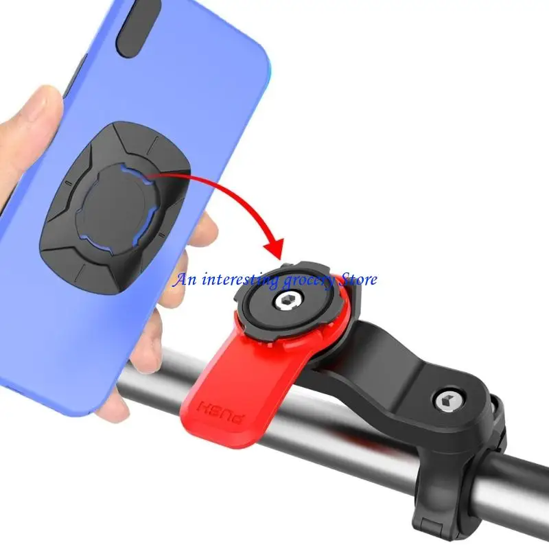 

652D Fashion Bike Phone Holder Patches 360 Degree Rotating Bike Phone Stand Patches for Various Phone Size