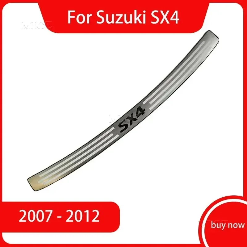 

Car Styling For Suzuki SX4 2007-2012 Car Covers High Quality Stainless Steel Rear Windowsill Panel Rear Bumper Protector Sill