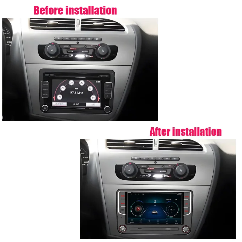 Reproductor Multimedia de Radio para coche Android, 7 pulgadas, 6 + 128GB, Carplay para Seat Leon (2006-2013), WIFI, GPS, Navi, BT, reproductor de vídeo Multimedia