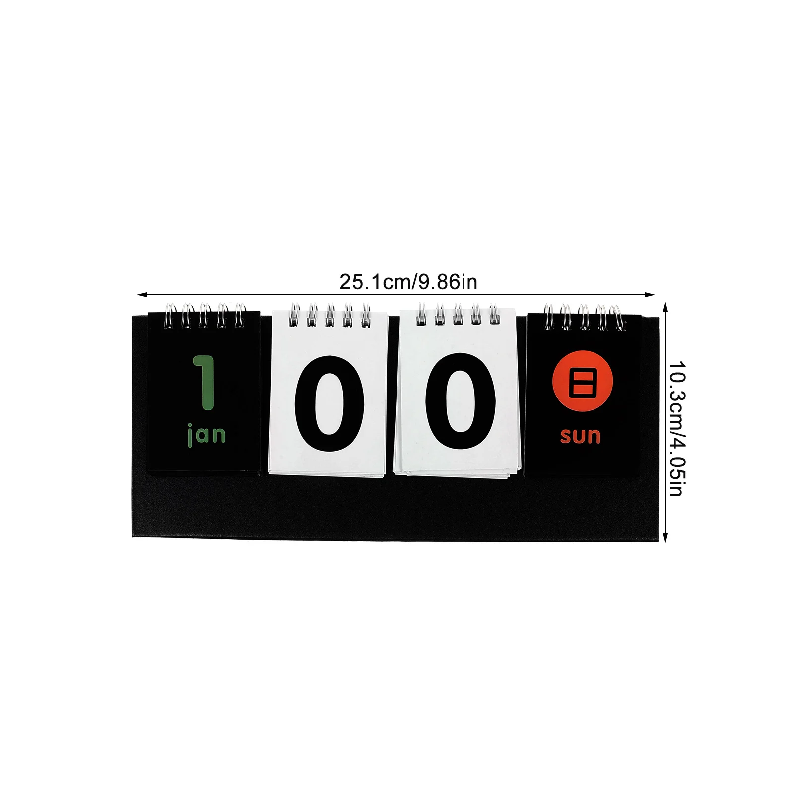 Reusable Perpetual Black Modern Desk Calendar Reversible Countdown Score Board Desktop Stylish Practical Yearly Gift