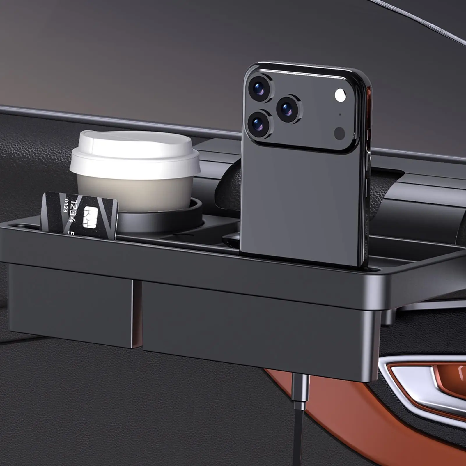 

Car Window Organizer Automotive Interior Organization Accessories Tray Car Door Cup Holder Water cup storage box for SUV Vehicle