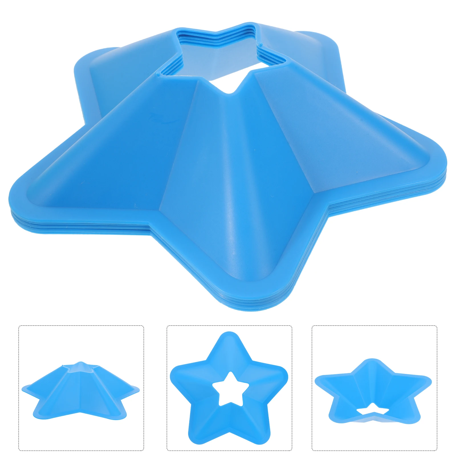 

5pcs Bright Football Training Discs Soccer Cones Durable Pe Material Smooth Surface High Visibility Grass Skill Practice Sports