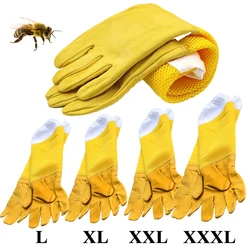 Ventilated Beekeeping Gloves 3 Layer Sheepskin Safety Protective With Long Sleeve Anti Sting For Apicultura Accessory Supplies