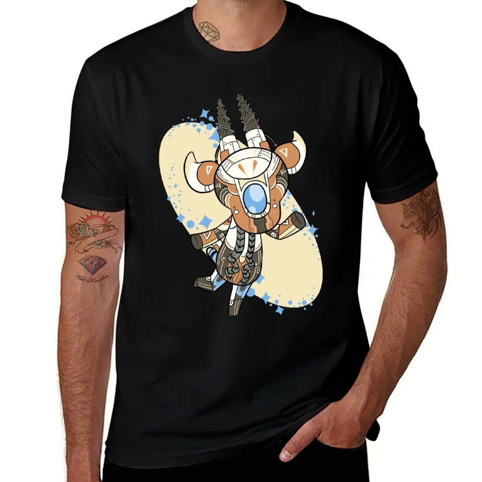 

ACNH Horizon Zero Dawn Cross-Over, Lancehorn Robot Goat T-Shirt Anti-Pilling Casual T-Shirt