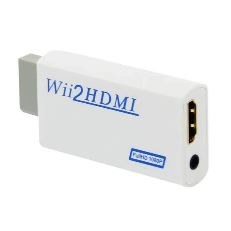 50pcs/lot for Wii to HDMI Adapter Converter Support Full HD 720P 1080P 3.5mm Audio Wii2HDMI Adapter for HDTV