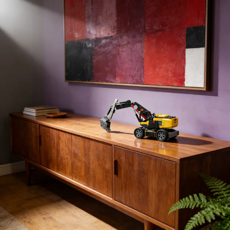 

Набор строительных блоков MOC: Колесный экскаватор (456 деталей) – Городская строительная техника. Подарок для взрослых, креативный коллекционный декор премиум-класса.