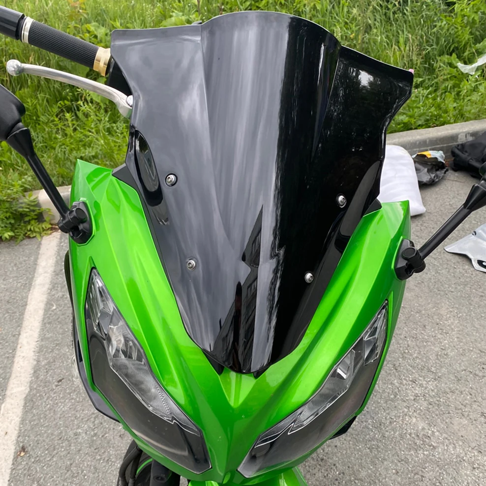 

For Kawasaki Ninja 650 Windscreen Motorcycle Windshield Wind Deflector Double Bubble ER6F Accessories 2012 2013 2014 2015 2016