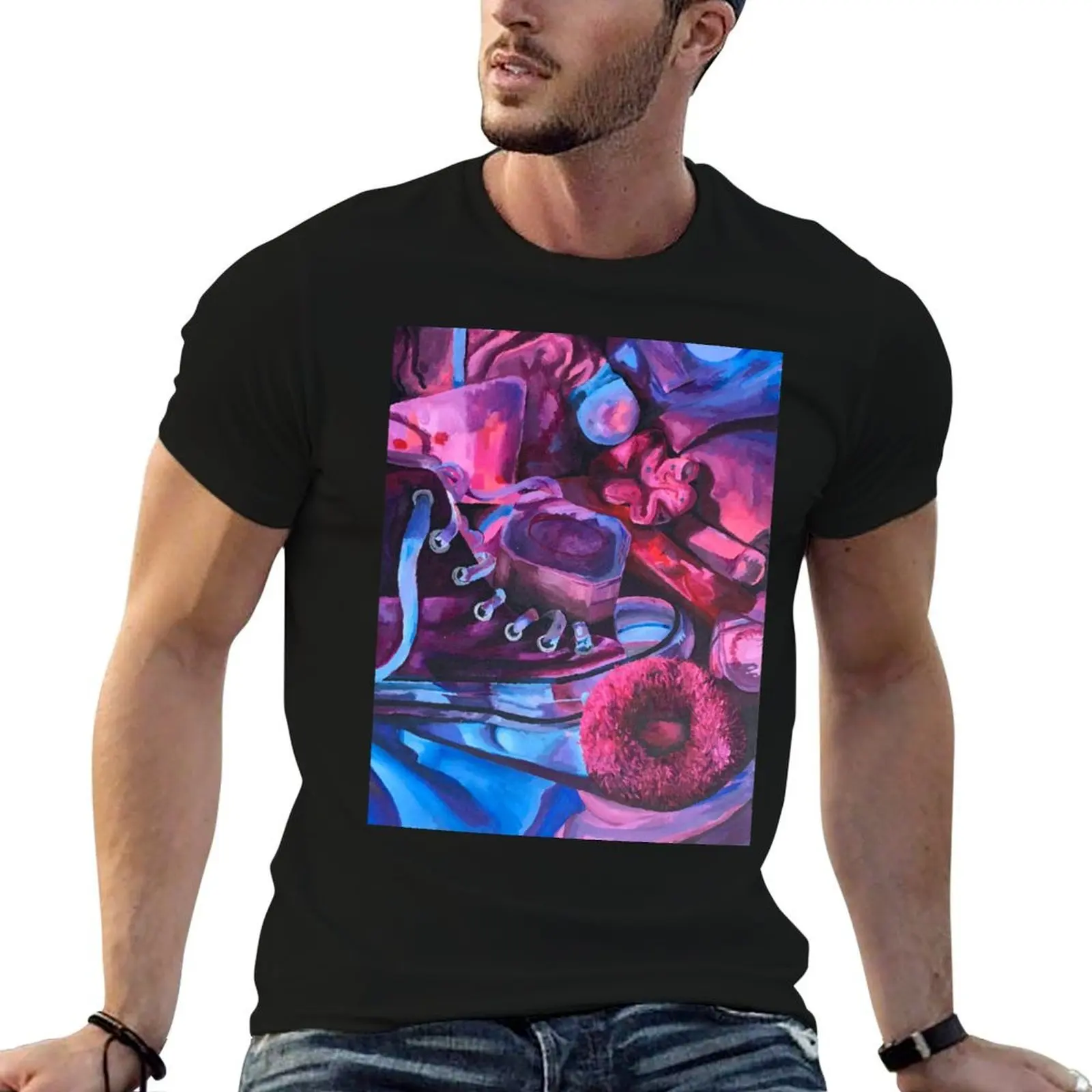 Pink Tonal Still Life T-Shirt Basic Tee Shirt for Everyday Outfit