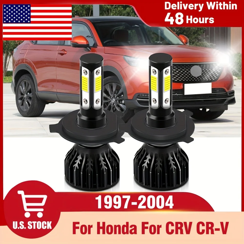 

Headlights For Honda CRV CR-V (1997-2004)-28000LM H4/9003 Super Bright Car Lights 6000K White , Plug And Play, Easy To Install