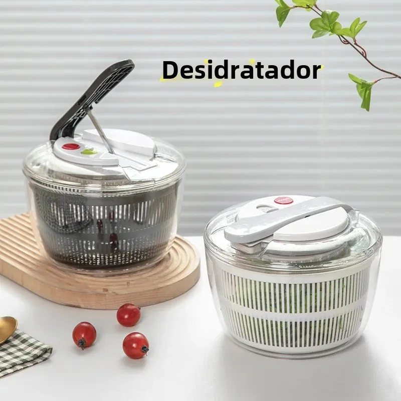 3 litros multifuncional legumes salada girador lechuga folha desidratador vegetal lavadora salada secador de vegetais misturador