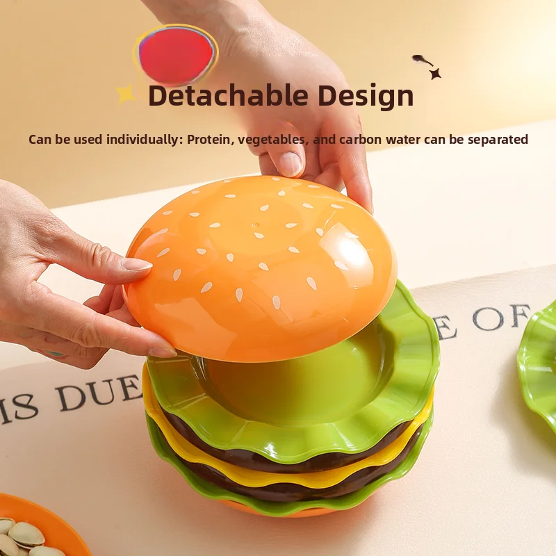 

Kenvorz милая многослойная тарелка для гамбургеров, креативная миска для макаронных изделий, набор посуды, милая деталь, китайская тарелка