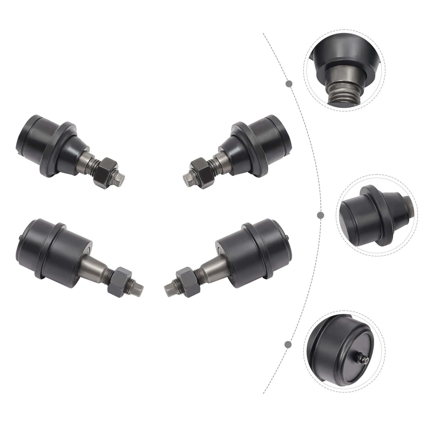 4 Stuks Kogelgewrichten Set, 45 # Stalen Onderste Kogelgewricht Set Voor 2013 2022 Ontwijkram 2500/3500 Vrachtwagen Oem #1420Bjpack