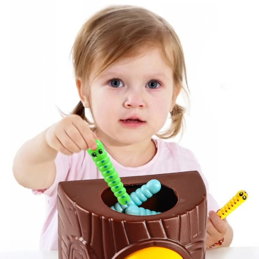 

Portable Early Educational Montessori Fine Motor Skills Magnetic Catch Worm Bugs Bird Feeding Toy Fine Motor Skills Toddler