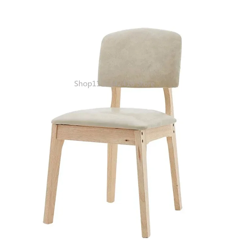 Solid Wood Assembled Dining Chair, Retro Modern Minimalist Backrest Chair for Hotel Restaurant Coffee Shop
