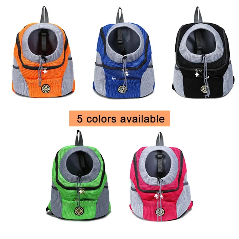 Pet Confortável Mochila para Cães Pequenos, Malha Respirável, Ombro Duplo, Cães Portáteis, Ajustável para Caminhadas, Ao Ar Livre, Viagem