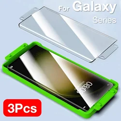 3Pcs For Samsung Galaxy S25 S24 S23 S22 S21 Ultra S20 S10 S9 S8 Note 20 10 PLUS 9 8 Screen Protector with Kit,Not tempered glass