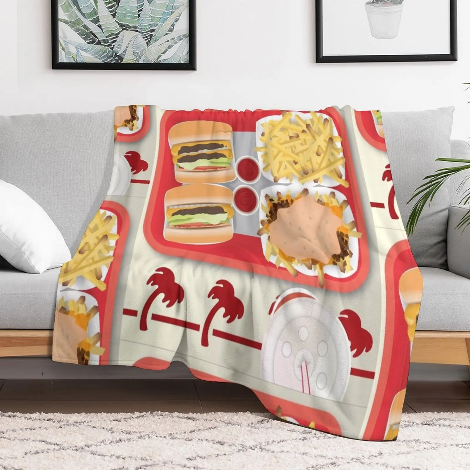 

in n out Throw Blanket Custom Moving christmas decoration funny gift Blankets halloween Soft Beds Blankets