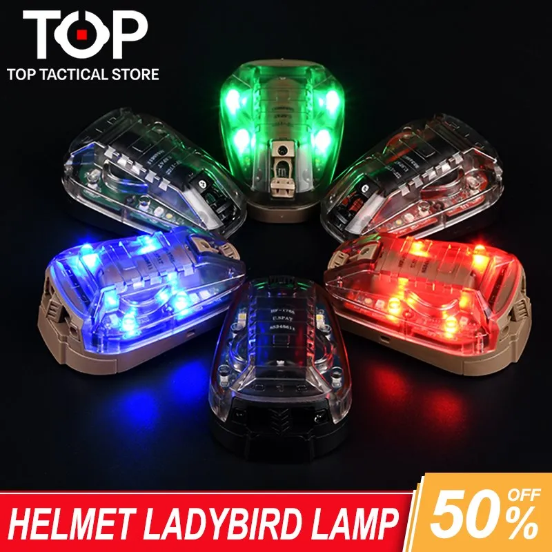 

Tactical Waterproof Ladybird Lamp FAST Helmet Light Camping Hunting Security Light Outdoor Signal Survival IR Strobe Head Lamp