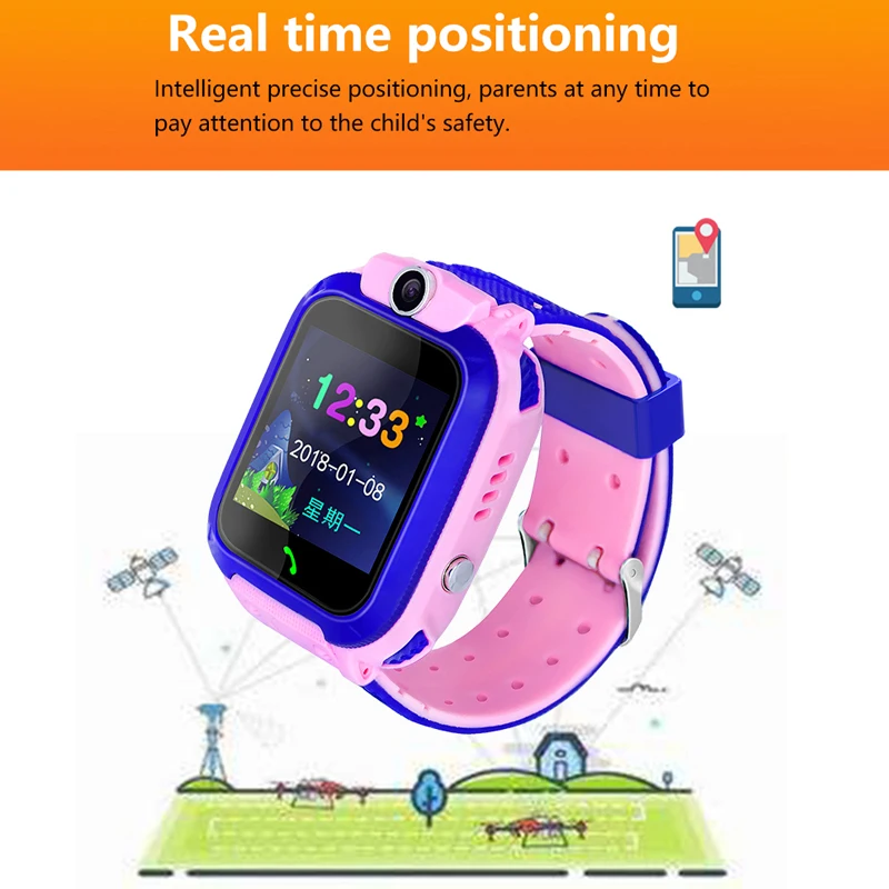 Q12 Kids Smart Watch 1.44'' Touch Screen SOS Phone Watch Smartwatch Camera With Sim Card Waterproof Kids Gift For IOS Android