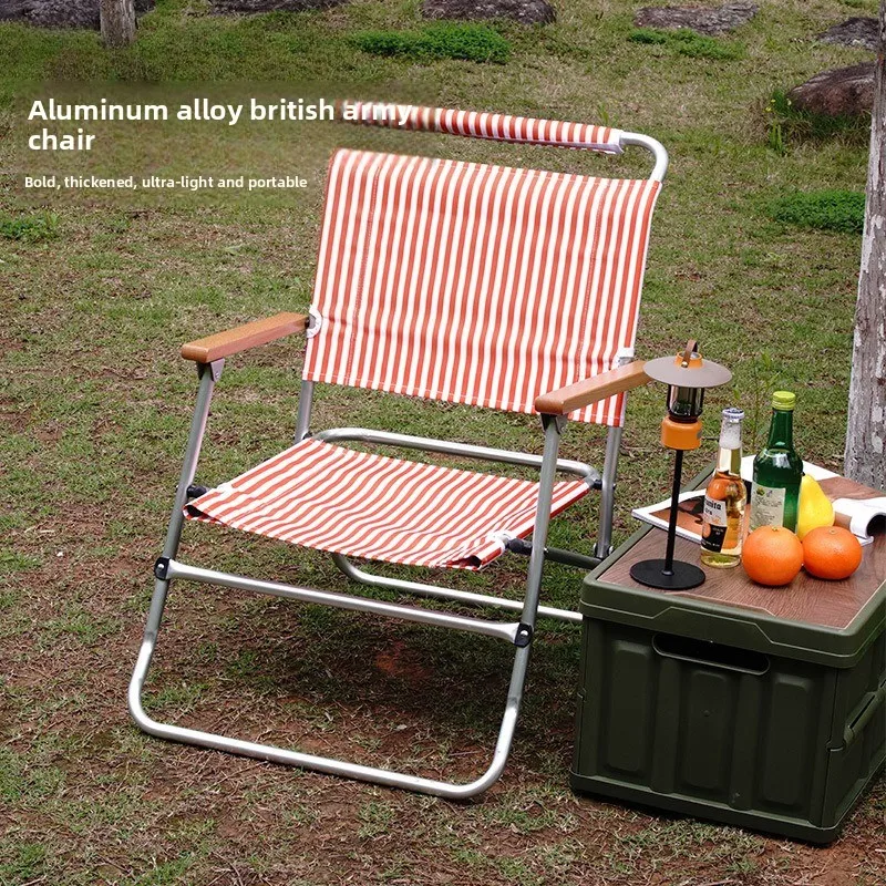 Outdoor camping folding chair, portable ultra-light chair, aluminum alloy fishing and sketching leisure chair