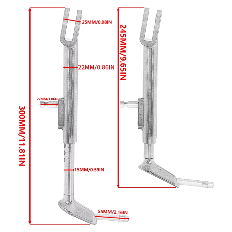 waase For Yamaha MT-07 MT07 V4 2025 2026 Adjustable Kickstand Foot Side stand Support