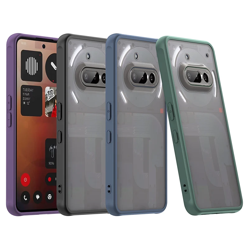 غطاء صلب مضاد للصدمات لهاتف لا شيء هاتف 3a، جراب صلب بلوري من مادة TPU بحافة ناعمة