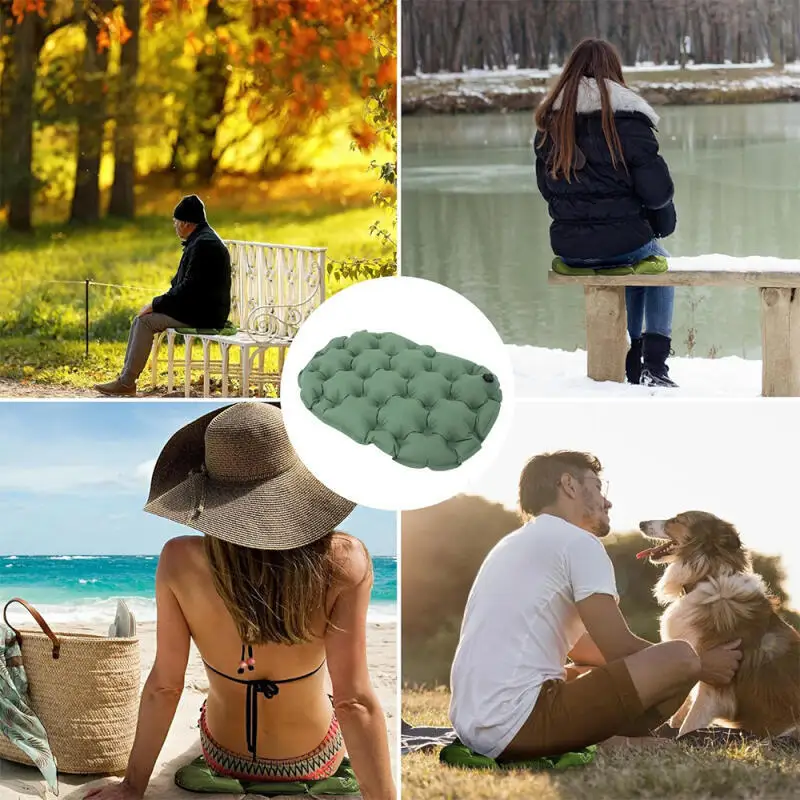 Scalebeard Portable Inflatable Seat Cushion Outdoor Camping Air Cushion Lightweight Travel Waterproof Anti Pressure Air Mat