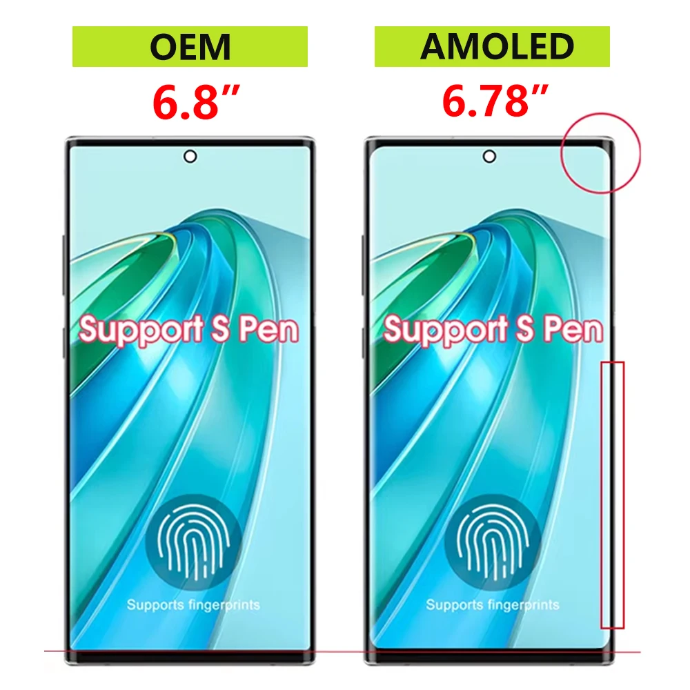 AMOLED 6.78'' S22 Ultra 5G LCD Display Screen For Samsung Galaxy S22 Ultra S908B S908E LCD Display with Touch Screen Digitizer