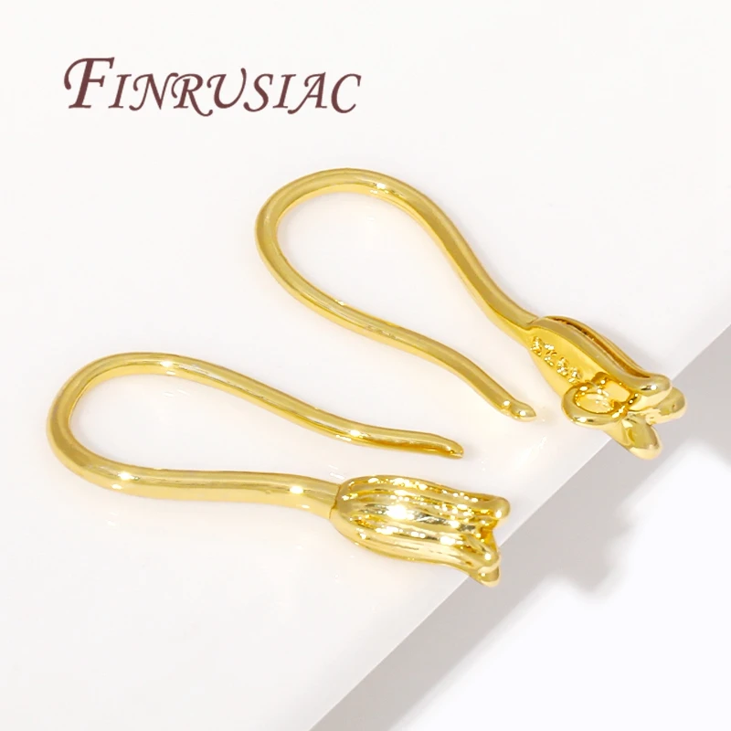 

18K Gold Plated French Earring Hooks with Closed Ring Ear Settings Earwires For Jewelry Making Findings DIY Accessories