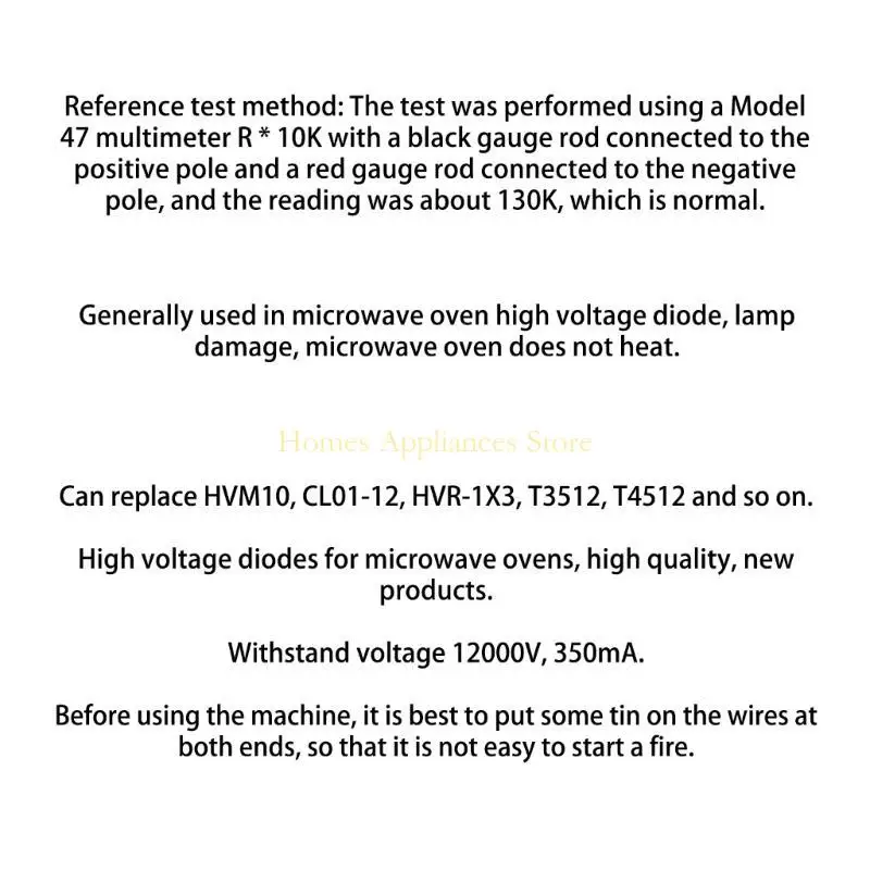 D0AB 4 части универсальный микроволновый диод черный металлический аксессуары Микроволновый диод духовки