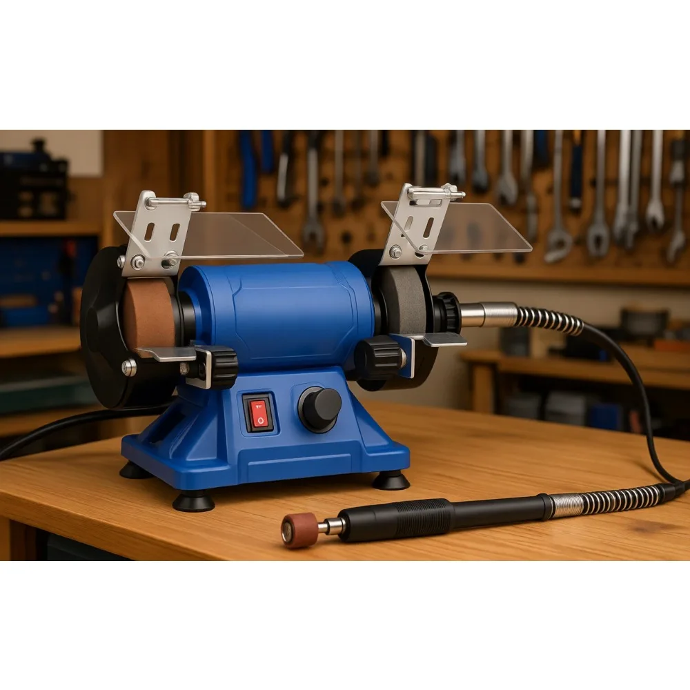 

Миниатюрный 3-дюймовый настольный шлифовально-полировальный станок с регулируемой скоростью для изготовления ювелирных изделий и полировки, в комплекте с 100 аксессуарами