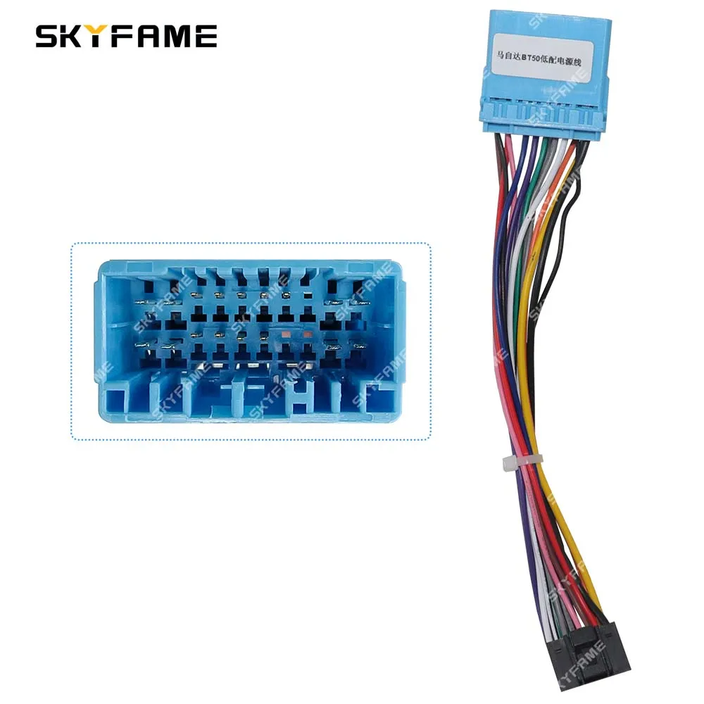 

SKYFAME Car 16pin Wiring Harness Adapter Decode Android Radio Power Cabler For Mazda BT-50 pro