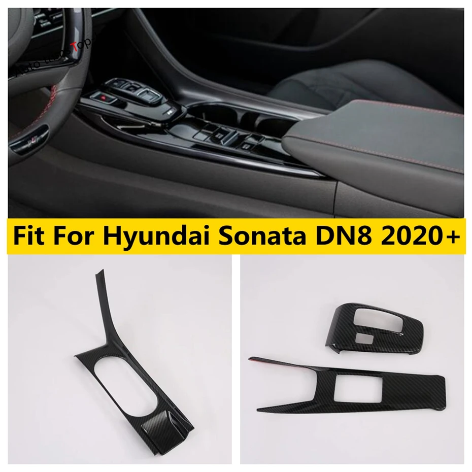 

Central Control Shift Gear Decoration Frame Water Cup Holder Panel Cover Trim Accessories For Hyundai Sonata DN8 2020 - 2023