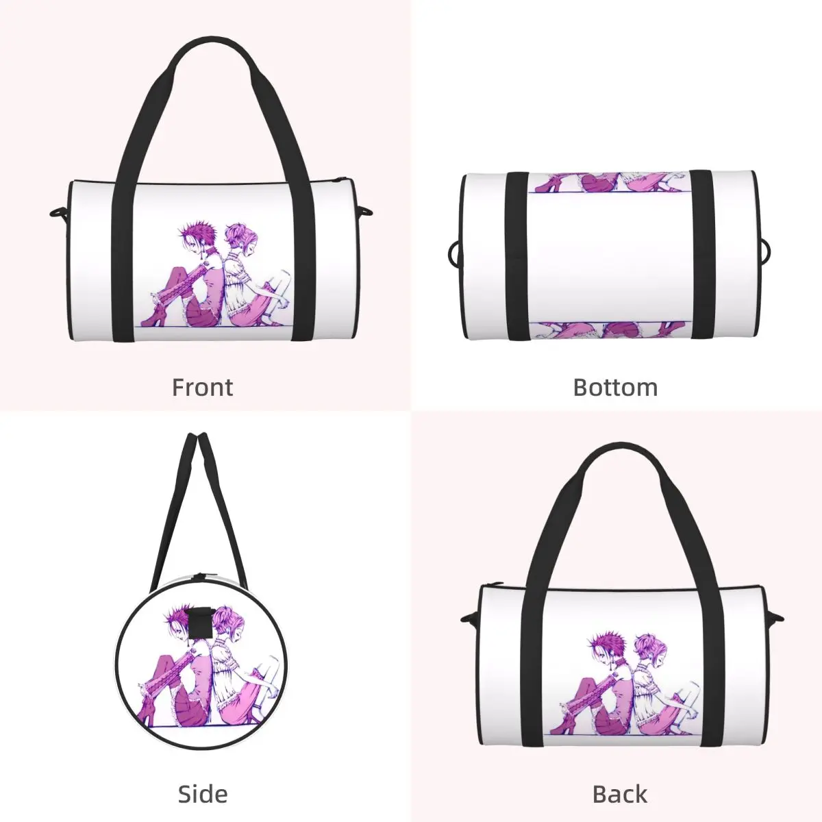 Shoujo Manga Anime Nana Luggage Bag Multi-Functional Duffle Tote Bag Handbags Gym Bags Fitness Bag for Boys Girls