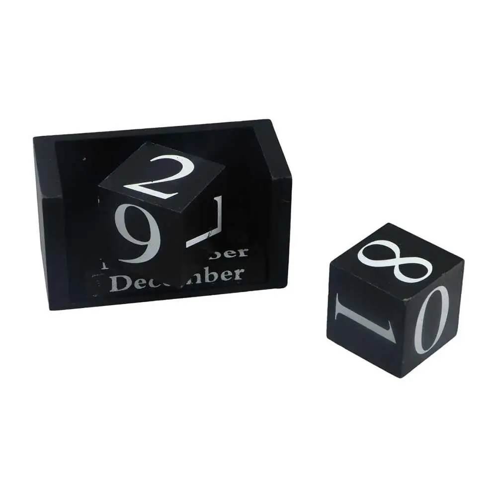 MDF Wooden Perpetual Calendar Eternal Blocks Pastoral Style Building Blocks Calendar Perpetual Calendar Month Display