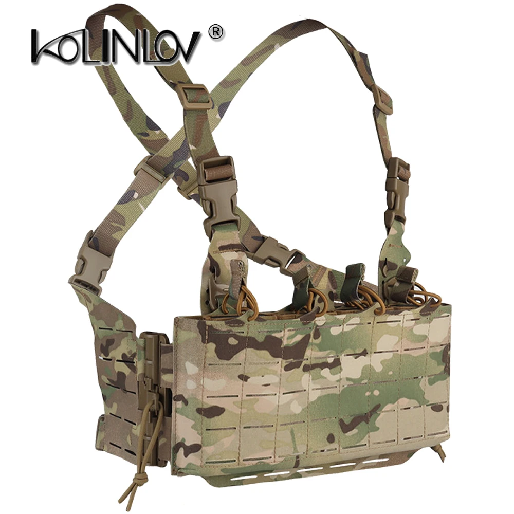 Airsoft Tactical Chest Rig Knight Military Bag 5.56 Quad Magazine Pouch Molle Waist Hang Mag Bag MK Hunting Vest Accessories