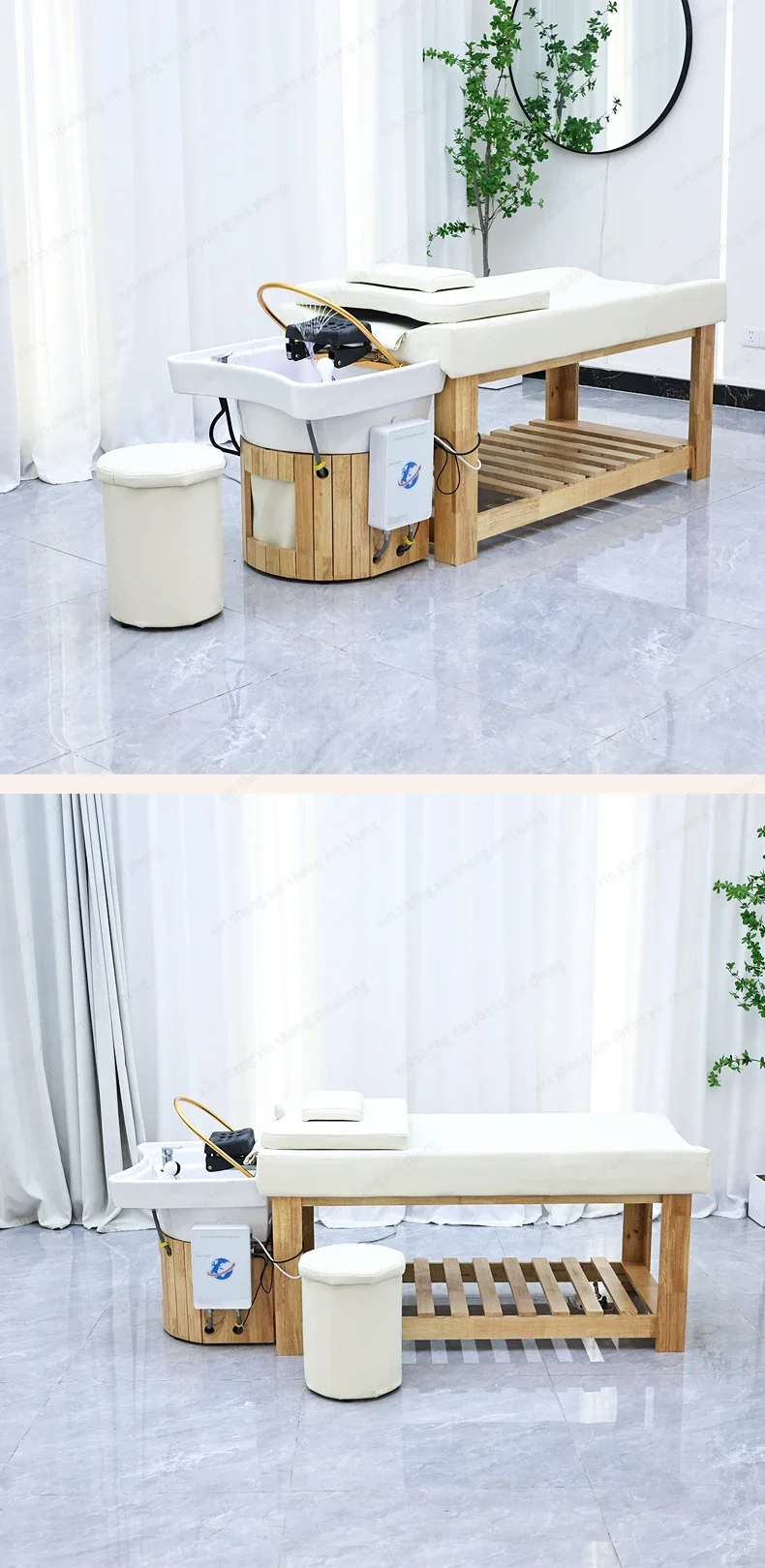 XinSheng Massagetisch Massagebett Shampoo Betten Kopf SPA Salonmöbel Haarwaschgeräte Schönheitspflege Bett Sofakissen – Detail 13