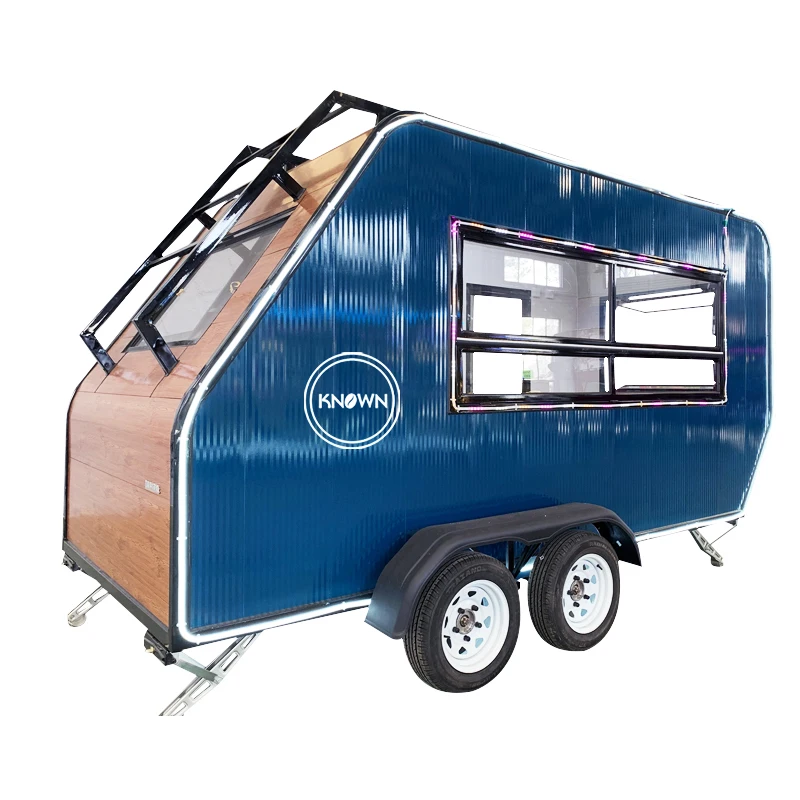 2023 Mobile Food Carts Trailer for Sale Catering Food Van Kiosk  Customized Hot Dog Breakfast Vending Truck