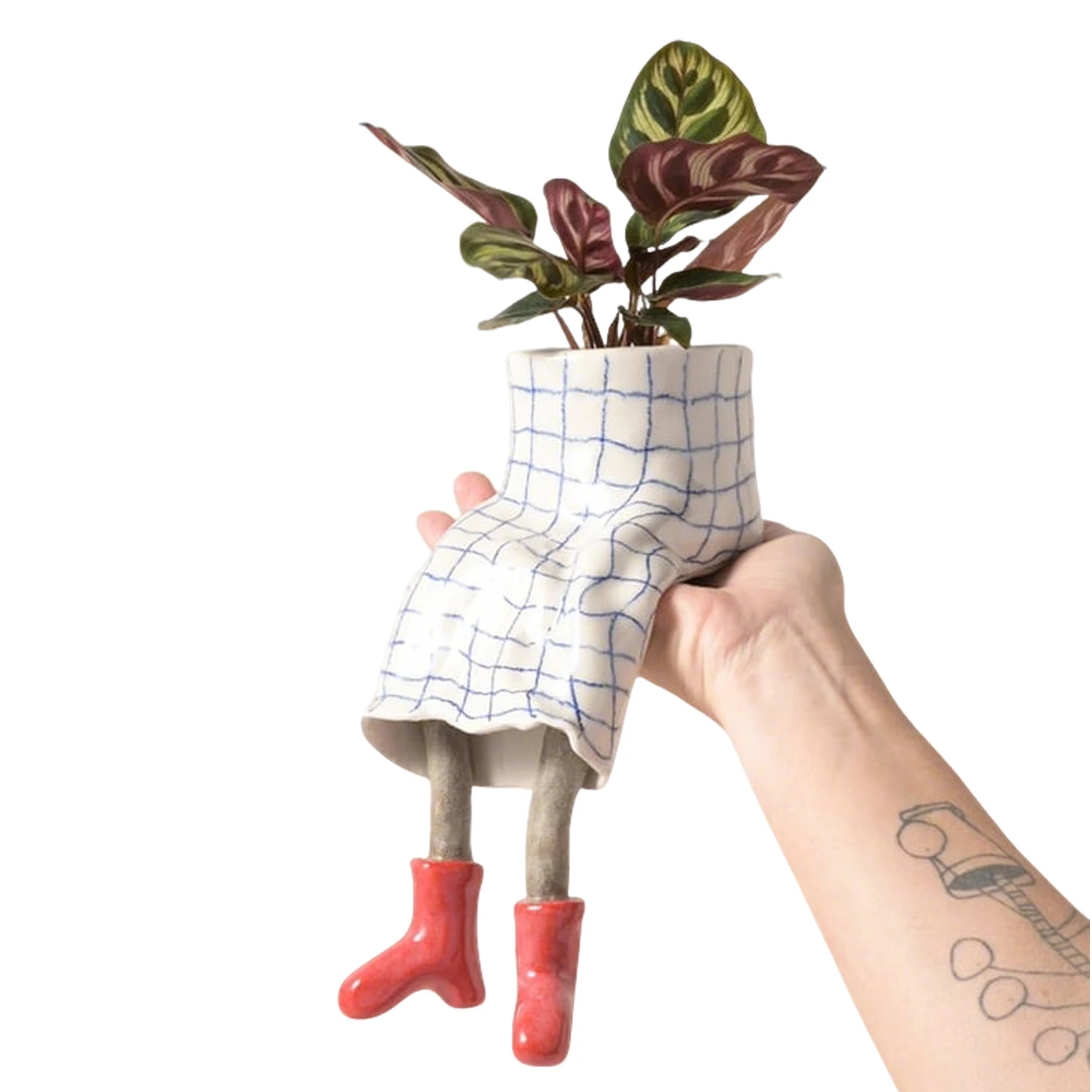 

1 шт. керамический цветочный горшок с подвесными ножками, в форме милой одежды, идеально подходит для суккулентов и небольших растений, украшение для стола.