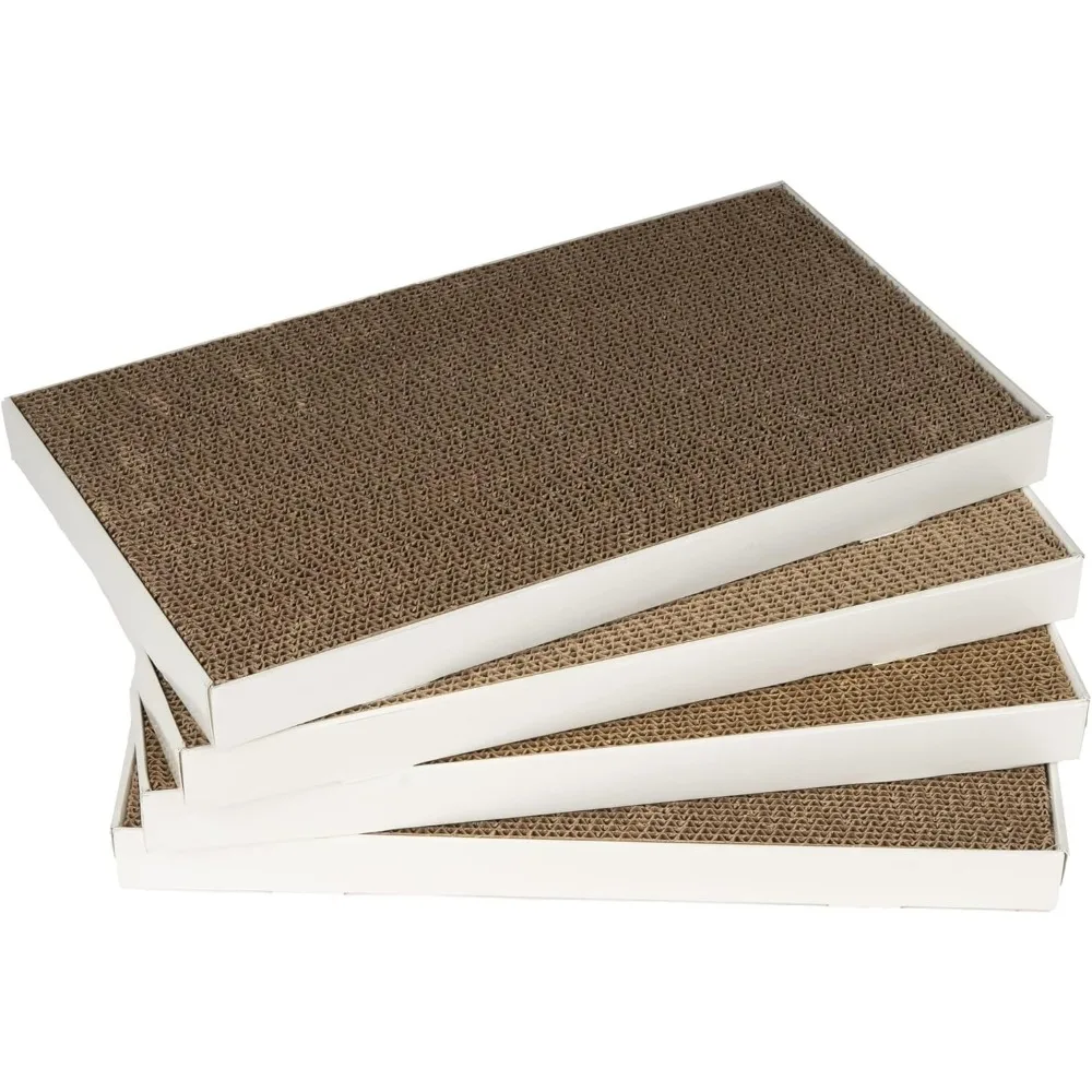 

Reversible Corrugated Cat Scratching Board 4 Pack 17x10 White