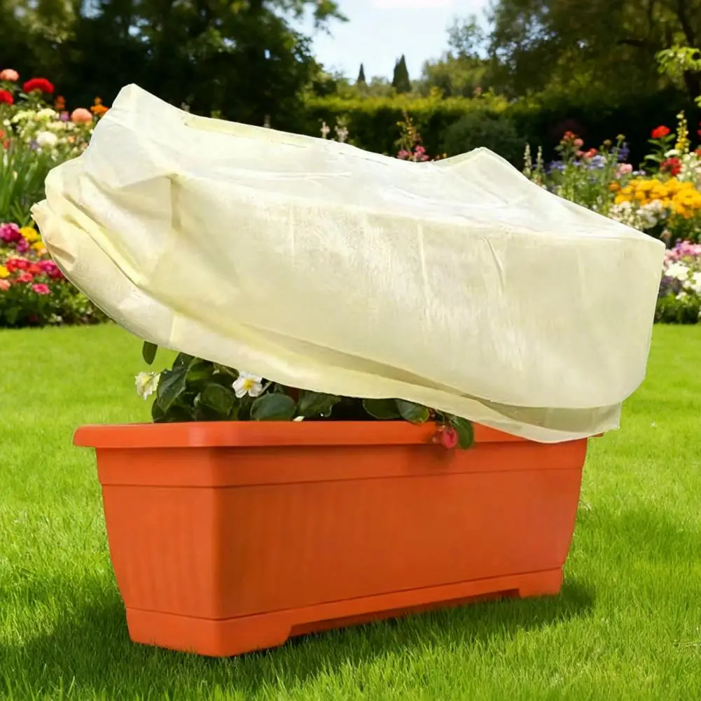 Plant Cover Protector Winter Frost With Cord Reusable Frost Fabric Plant Frost ProtectionTree Cover Bag For Outdoor Plants