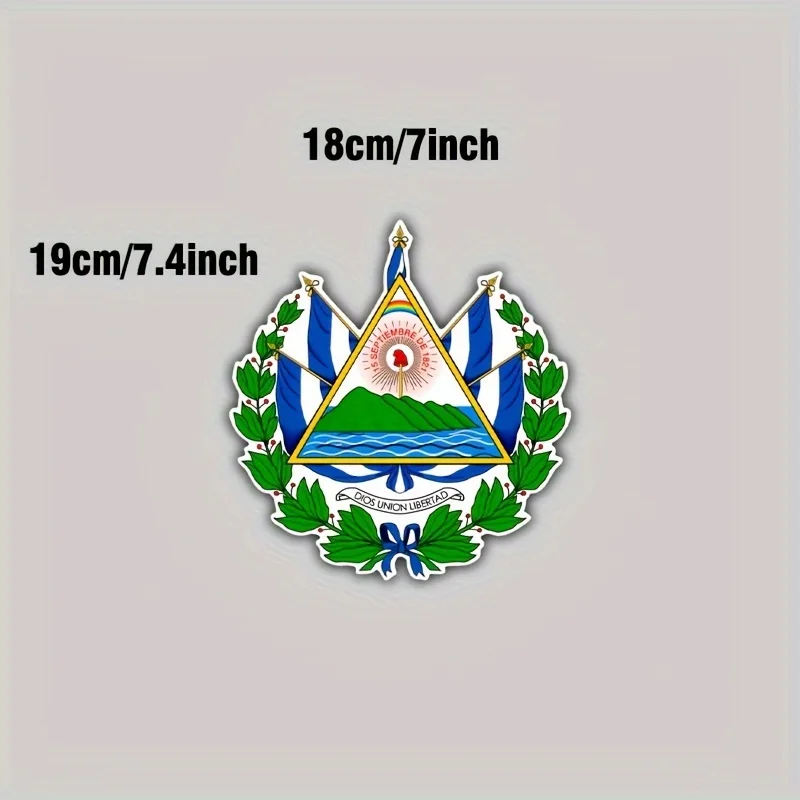 ملصق الأسلحة السلفادوري للسيارة ، سيارة العلم ، ملصق الفينيل ، ملصق الوفير