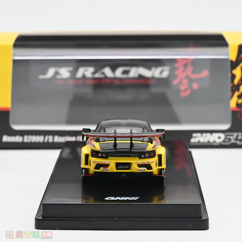 Diecast INNO 1:64 Scale Honda S2000 JS RACING AP1 MAOU Alloy Car Model