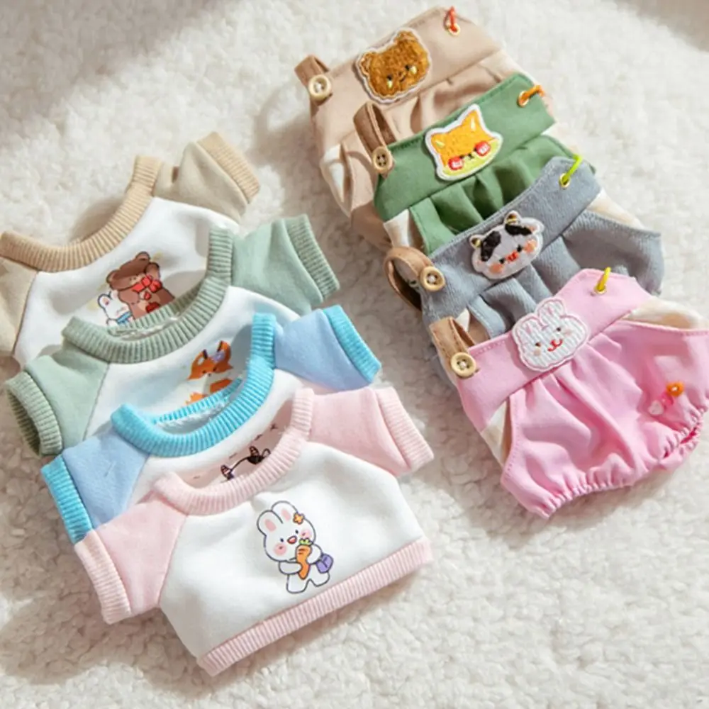 

20 см кукольная одежда, игрушка для собаки, кролика, хлопковая кукольная одежда, штаны на подтяжках, Kawaii, без атрибутов, одежда для кукол, развивающая практические способности