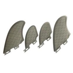 RISECE Surfboard Fins Honeycomb Quad Surfboard Fin Gray Quad Set Fins 4 Pieces Quad Set