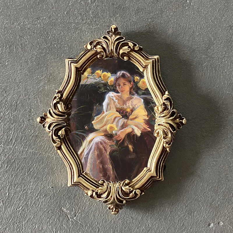 European Carved Homestay Decoration Painting American Bedroom Background Wall Combination Hanging Resin Frame