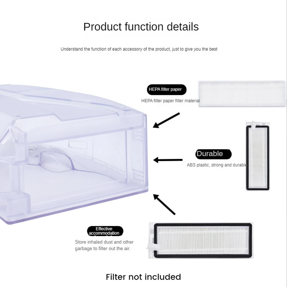 New 2 in 1 Water Tank for Xiaomi Roborock Q7 Max Q7 Max+ T8/T8 Plus Vacuum Cleaner Dustbin Box Water Tank Dust Box