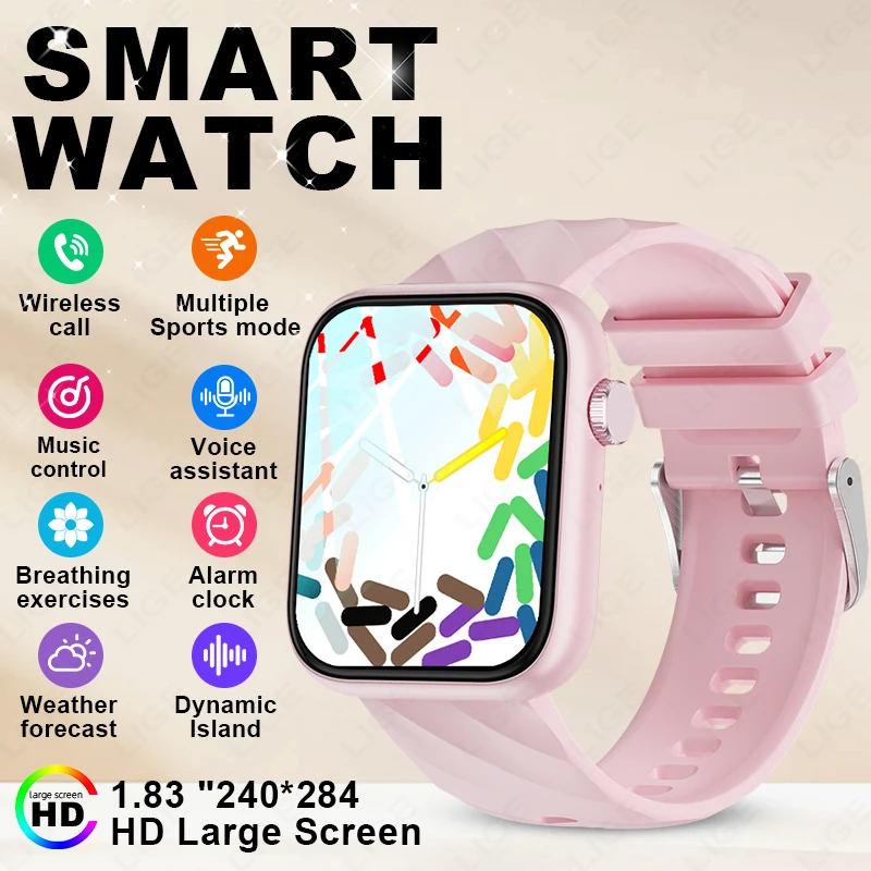 

LIGE Women Bluetooth Call Smart Watch Custom Dials Sport Fitness Men Smartwatch 2026 Heart Rate Monitor Smart Bracelet Ladies