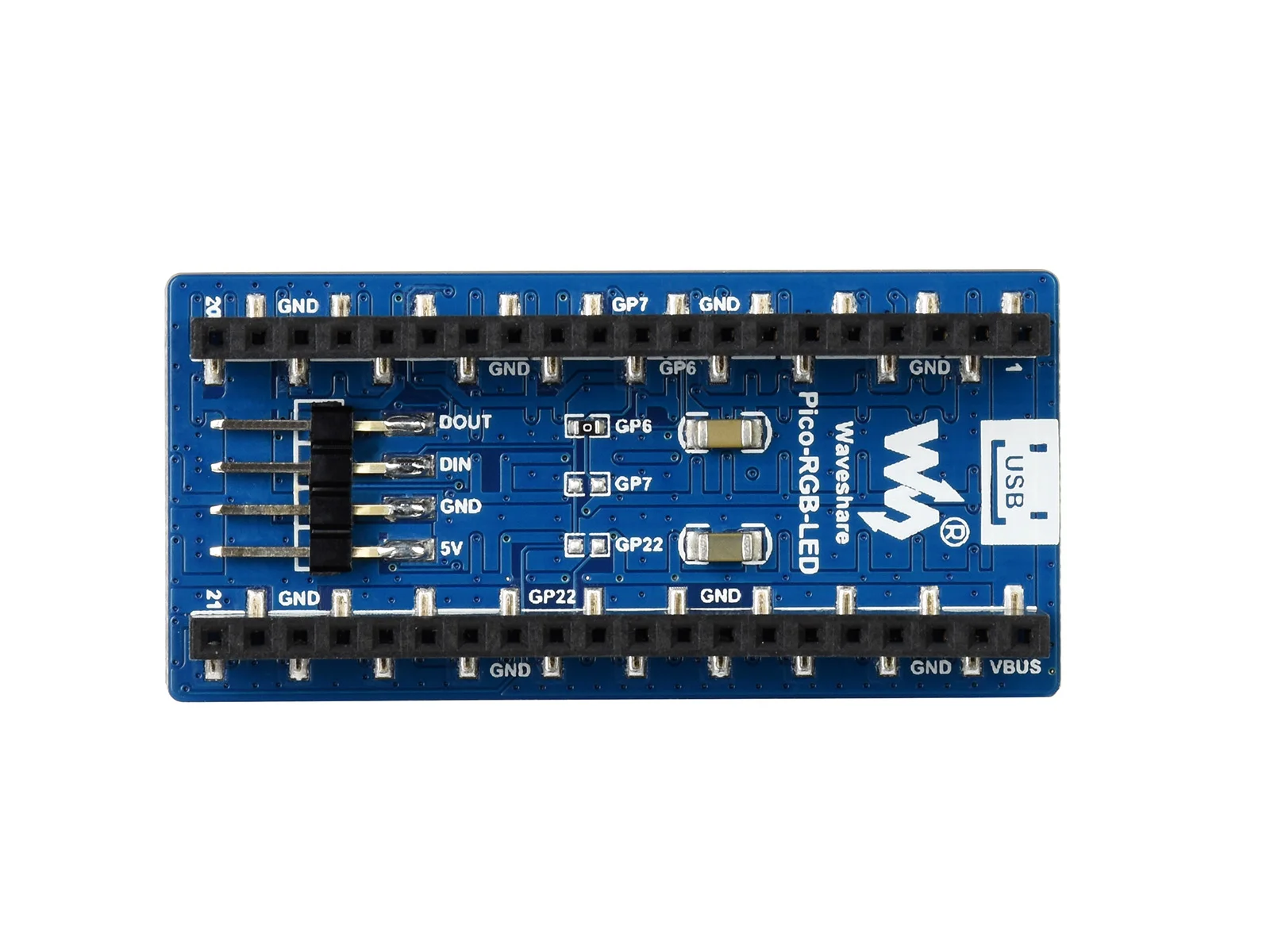 Raspberry Pi Pico LED Matrix HAT - 16x10 RGB Full Color Display Panel with 160 Individual LEDs, Programmable for Pico Projects