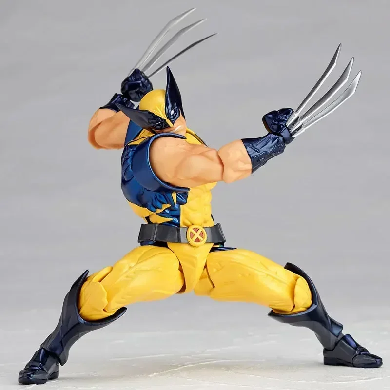 Revoltech Yamaguchi Deadpool & Wolverine Marvel Action Figure Marvel legends Joint Movable KAIYODO Movie Model for Kids Gift